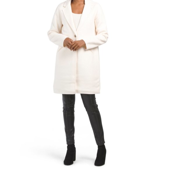 Rachel Zoe Jackets & Coats Rachel Zoe Ivory Wool Blend One Button